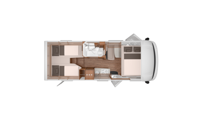 Půdorys Knaus Van I 650 MEG Platinum Selection
